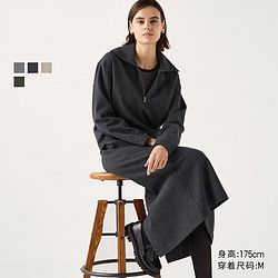 UNIQLO 优衣库 女士绒面针织半拉链套头衫 UQ472561