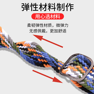 适用红米Redmi band 2表带弹力可调节织排汗透气替换带智能运动手环2NFC版多彩个性男女生二代非配件