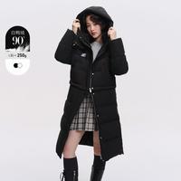 【90白鸭绒|防风保暖】冬季长款潮流防风休闲连帽羽绒服女