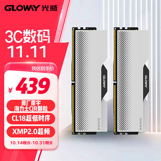 GLOWAY 光威 32GB(16GBx2)套装 DDR4 3600 台式机内存条 龙武系列 CJR颗粒