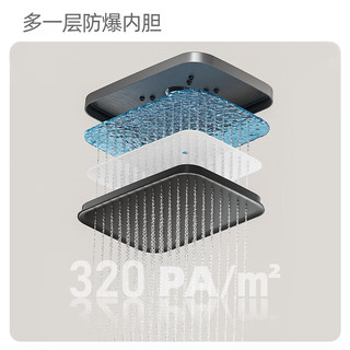 长虹洗澡淋浴喷淋头全套花洒套装全铜花晒沐浴卫浴室暗装恒温增压花洒 G4钢化玻璃-枪灰-恒温 G1钢琴按键-冷热款