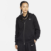 NIKE 耐克 官方女子OVERSIZE拉链开襟加绒连帽衫冬季卫衣宽松DQ5759