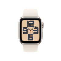 Apple 苹果 Watch SE 2024款 智能手表GPS款40毫米星光色铝金属表壳星光色运动型表带M/L MXF53CH/B