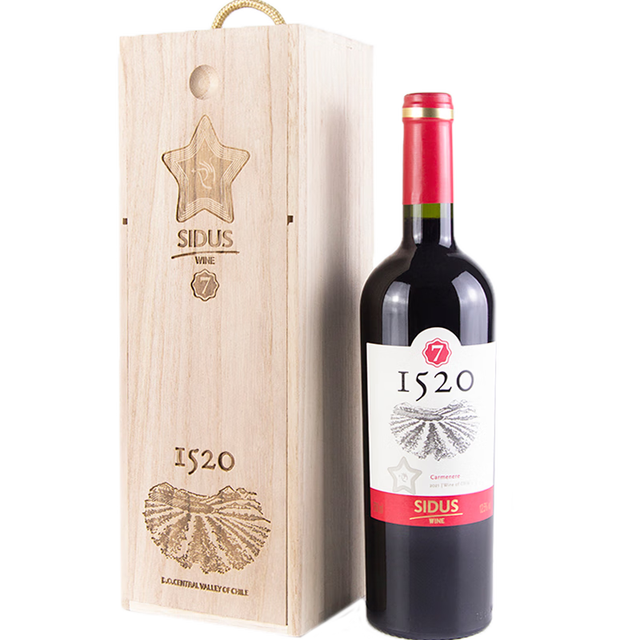 SIDUSWINE 星得斯 智利原瓶葡萄酒 1520 (7) 卡曼尼干红葡萄酒750mL 单支装
