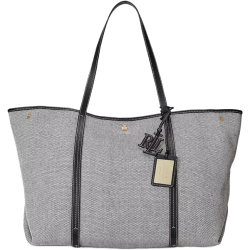 RALPH LAUREN 拉夫劳伦 Emerie Canvas and Leather Extra Large 女士托特包