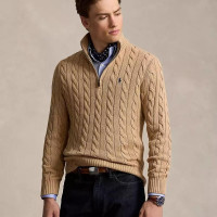 RALPH LAUREN 拉夫劳伦 男式 绞花针织棉毛衣 多款配色