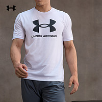 安德玛 UNDERARMOUR）春夏Sportstyle Logo男子训练运动短袖T恤1382911 钢色035 S