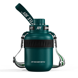 BOTTLED JOY 王一博同款潮酷吨吨杯 墨绿复古-316内胆-旋盖款 1L
