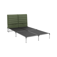 QM 曲美家居 暮光 厚被床 暗苔绿 120*200cm 猫爪布款