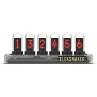 EleksMaker IPS拟辉光管时钟创意复古桌面办公室电脑摆件电竞房装饰桌搭