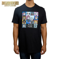 LEAGUE OF LEGENDS英雄联盟Tokidoki X 双城之战联名T恤短袖男女款游戏周边 黑色 L