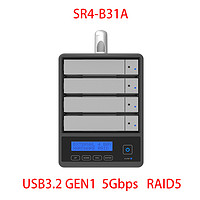 RAIDON Stardom SR4-B31A 4盘USB3.2 Type C RAID磁盘阵列柜数据存储备份