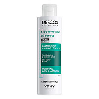 VICHY 薇姿 DERCOS去油瓶控油蓬松洗发水200ml 清爽男女通用 去油瓶-控油蓬松 买二赠50ml绿标