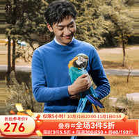 雅戈尔(YOUNGOR)羊毛衫男半高领全绵羊毛羊毛衫舒适保暖有型 湖蓝 115cm