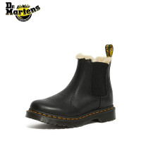 Dr.Martens 马丁2976 Leonore男女秋冬靴雪地靴加绒黑色女切尔西靴城市轻户外 黑色