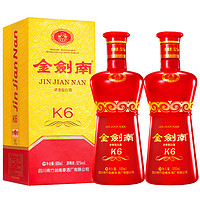 88VIP：剑南春 金剑南 K6 52%vol 浓香型白酒 500ml*2瓶 双支装