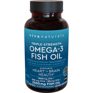  Viva Naturals 深海鱼油 鱼油软胶囊  180粒