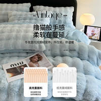 远莱梦娜 兔兔绒牛奶绒被套单件冬季加厚双面法兰绒被罩冬天加绒珊瑚绒被单
