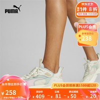 彪马(PUMA)男女低帮缓震防滑轻便网面透气跑步鞋SOFTRIDE379443 雪白色-热带湖蓝-浅粉色-03 41