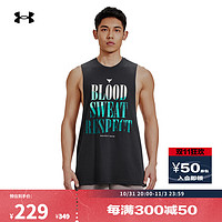 安德玛 UNDERARMOUR）春夏Project Rock强森BSR Payoff男子训练运动无袖T恤1383228 黑色001 L