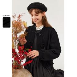 avvn 飞鸟和新酒 2024新中式花朵盘扣短款国风外套女上衣