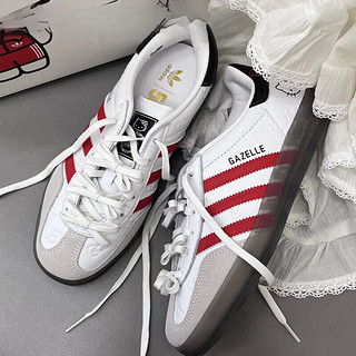 阿迪达斯 （adidas）Hello Kitty联名Gazelle低帮运动休闲板鞋女II0013 白粉黑IG4450 35.5