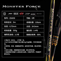 DAIWA 达亿瓦 22新款MONSTER FORCE AGS矶钓竿海钓杆碳素鱼竿黑毛