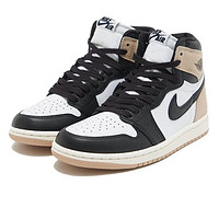 NIKE 耐克 Air Jordan 1 High AJ1 女款高帮休闲篮球鞋 棕黑 FD2596-021 38