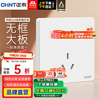 CHNT 正泰 86型斜五孔插座 纯平大板6C白