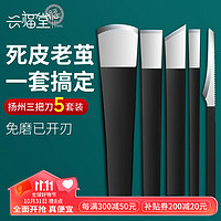 兴福堂 修脚刀套装5件扬州三把刀甲沟炎修甲刀去死皮脚厚硬指甲修脚工具