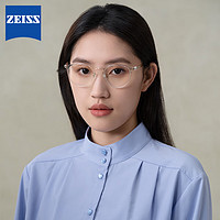 ZEISS 蔡司 光学镜架全框板材钛ZS23714LB男女款配镜眼镜框749金色/透明色L款 L均码（51mm）