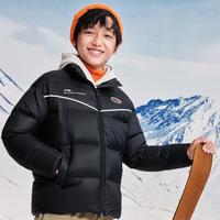 【锁温保暖】李宁 LI-NING童装短款羽绒服男女小大童运动生活立领冬季外套