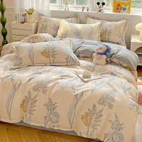 YILIN HILTON A类100%全棉加厚磨毛床上四件套 200*230mm