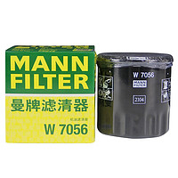 曼牌滤清器 曼牌（MANNFILTER）机油滤清器/机油滤芯/机滤/机油格W7056 适配 雪佛兰迈锐宝 1.5T（17至18款）