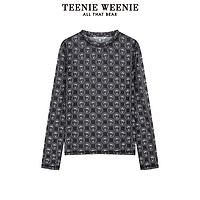 TEENIE WEENIE TeenieWeenie小熊2024年新款透感薄纱皮肤衣T恤运动休闲跑步服女