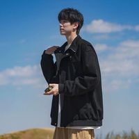 FSSYANLIEN 麂皮绒日系复古痞帅潮牌宽翻领夹克