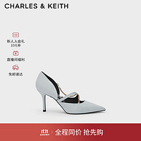 CHARLES & KEITH 女士金属链饰尖头高跟单鞋 CK1-60361349