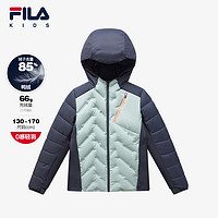 FILA 斐乐 KIDS斐乐童装男大童羽绒服2024冬新款儿童运动连帽轻薄外套