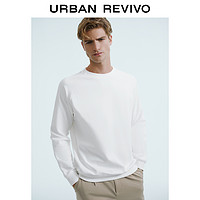 URBAN REVIVO UR2024冬季新款男装干净感百搭插肩袖长袖卫衣T恤UMU440088