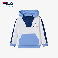 FILA 斐乐 KIDS斐乐童装男小童卫衣2024秋季新款儿童舒适连帽萌趣上衣