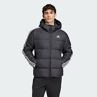 adidas 阿迪达斯 三条杠面包服2024冬男装连帽羽绒服夹克 JN7478