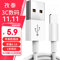 ZiTai 孜泰 Lightning 2.4A 数据线 TPE 1m 白色