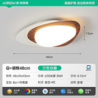 ARROW 箭牌照明 箭牌中古主卧室护眼吸顶灯新款超亮复古原木风高级感儿童房间灯具
