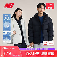 移动端、京东百亿补贴：new balance 羽绒服24年男女同款户外保暖鸭绒短款连帽外套AMJ43351