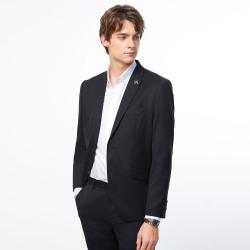 G2000 含绵羊毛 两粒扣 黑色 L 男士西服