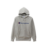 Champion 秋冬潮流休闲时尚草写logo印花连帽卫衣