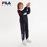 FILA 斐乐 童装儿童舒适裤子2024中大童男童透气休闲长裤潮