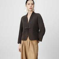 【全羊毛】国风盘扣一手长羊毛大衣女24冬新中式双面呢外套
