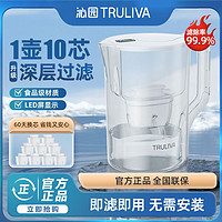 百亿补贴：TRULIVA 沁园 滤水壶大容量四重过滤净水壶食品级材质厨房便携式过滤净水器