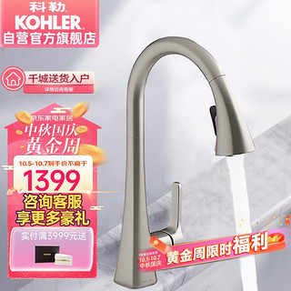 KOHLER 科勒 厨房水槽龙头抽拉式冷热水洗菜盆龙头旋转式龙头22867T 抽拉龙头